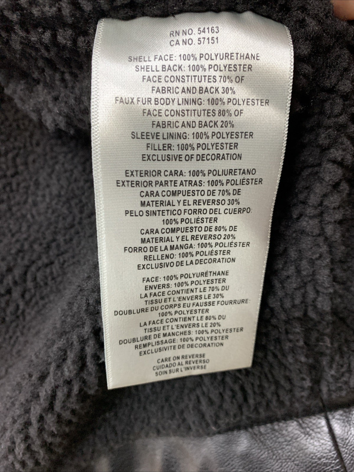 Levi’s Faux Shearling Lined Rancher Jacket Size L Black Long Sleeve with Pockets