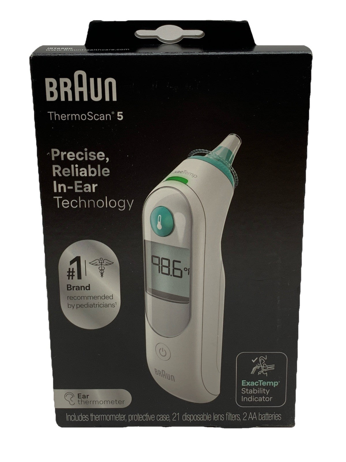 Braun ThermoScan 5 Ear Thermometer IRT6500USV1 Digital Precise Reliable In-ear