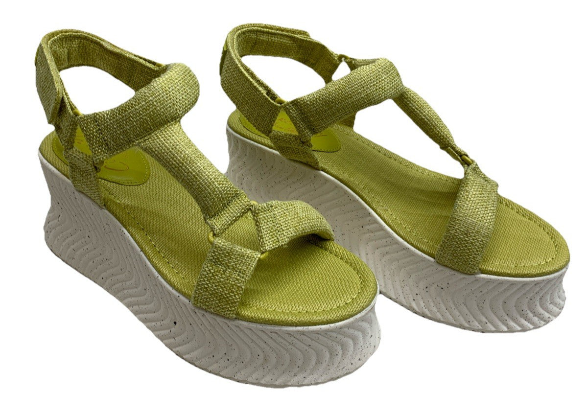 Circus NY by Sam Edelman Venus Platform Wedge Sandals Womens Sz 11M Green Apple