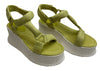 Circus NY by Sam Edelman Venus Platform Wedge Sandals Womens Sz 11M Green Apple