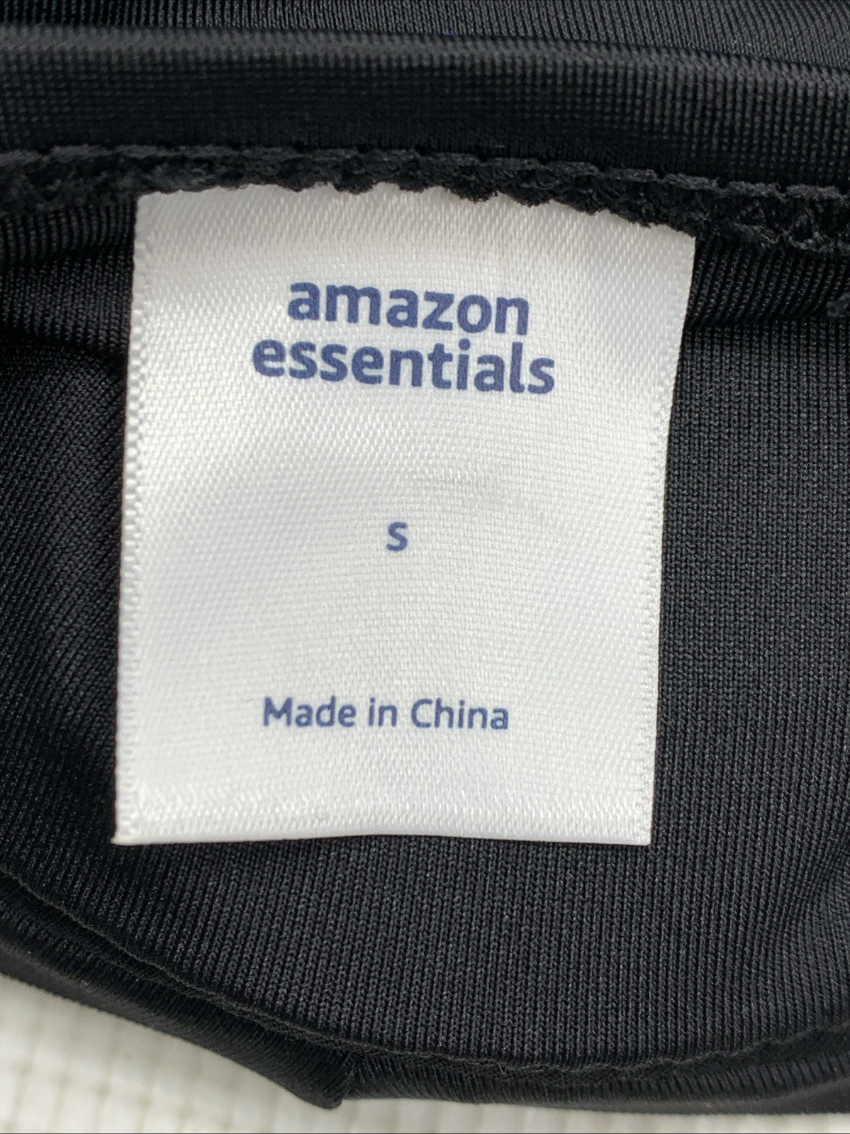 Amazon Essentials Tankini Swim Top Swimsuit Swimwear Costume Size S Black UPF50+