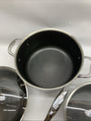 Deluxe 13-piece hybrid ceramic nonstick stainless steel cookware set by The Family Flips for versatile kitchen cooking.
