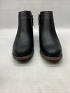 Spenco Waco Dove Creek Black Ankle Boots Womens Size 7.5 Leather Upper Side Zip