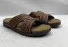 Man's Sandals Dockers Sunland 9W Brown Open Toe 90-21397 Slip On Casual Slide