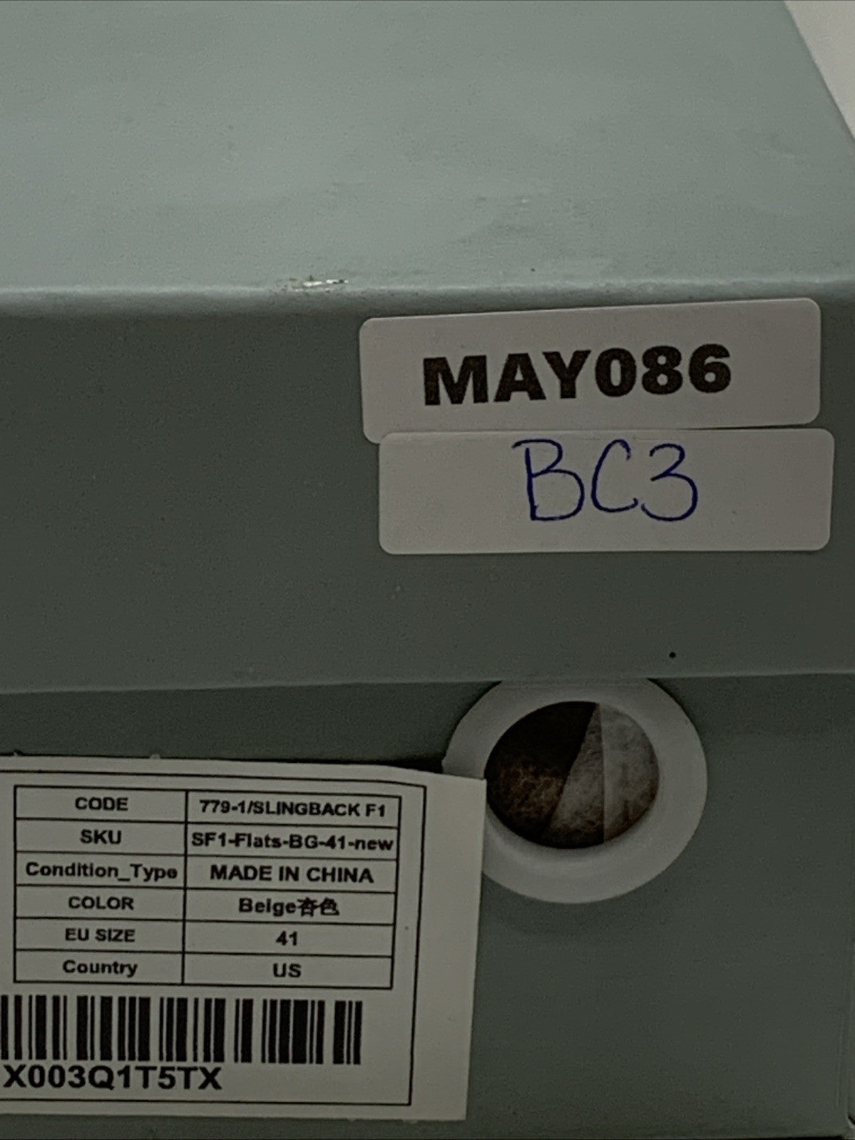 C. Paravano Women's Pointy Slingback Flat Shoes Tan Size 10.5 Pointed Toe Sandal