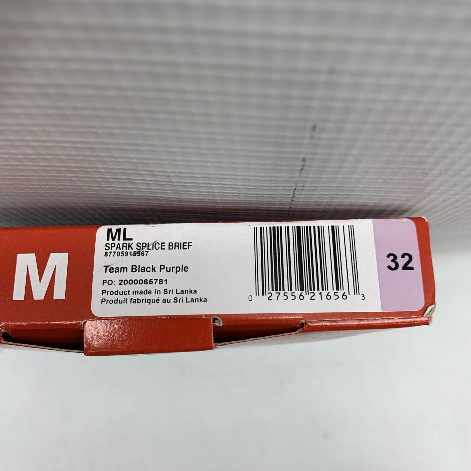 Speedo Men's 32 Endurance+ Spark Splice Brief Swimsuit Black/Purple Underwear