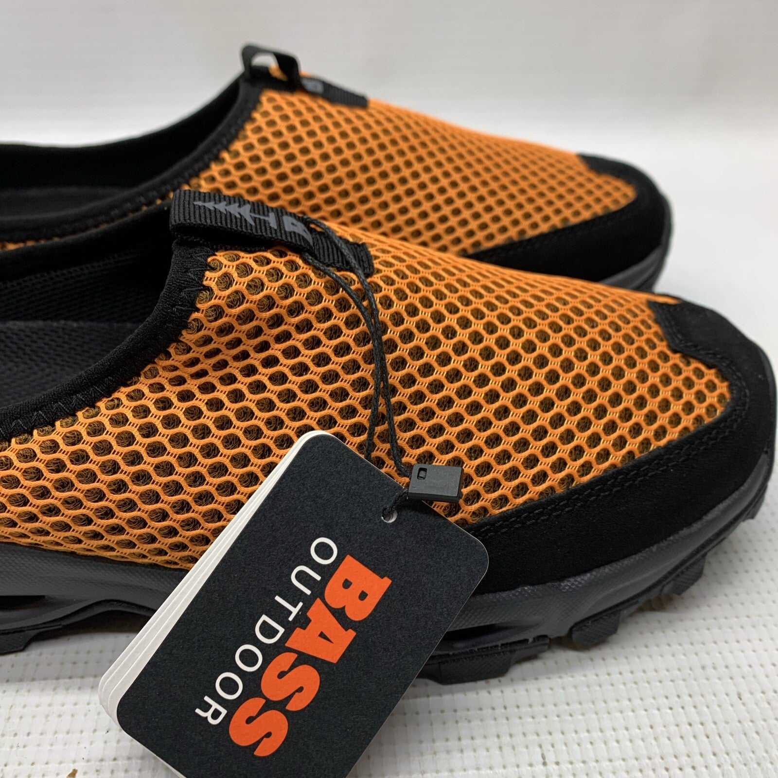 BASS OUTDOOR Women's Aqua Mesh Slide Hiking Shoe Size 7 Flame Orange Slip-on