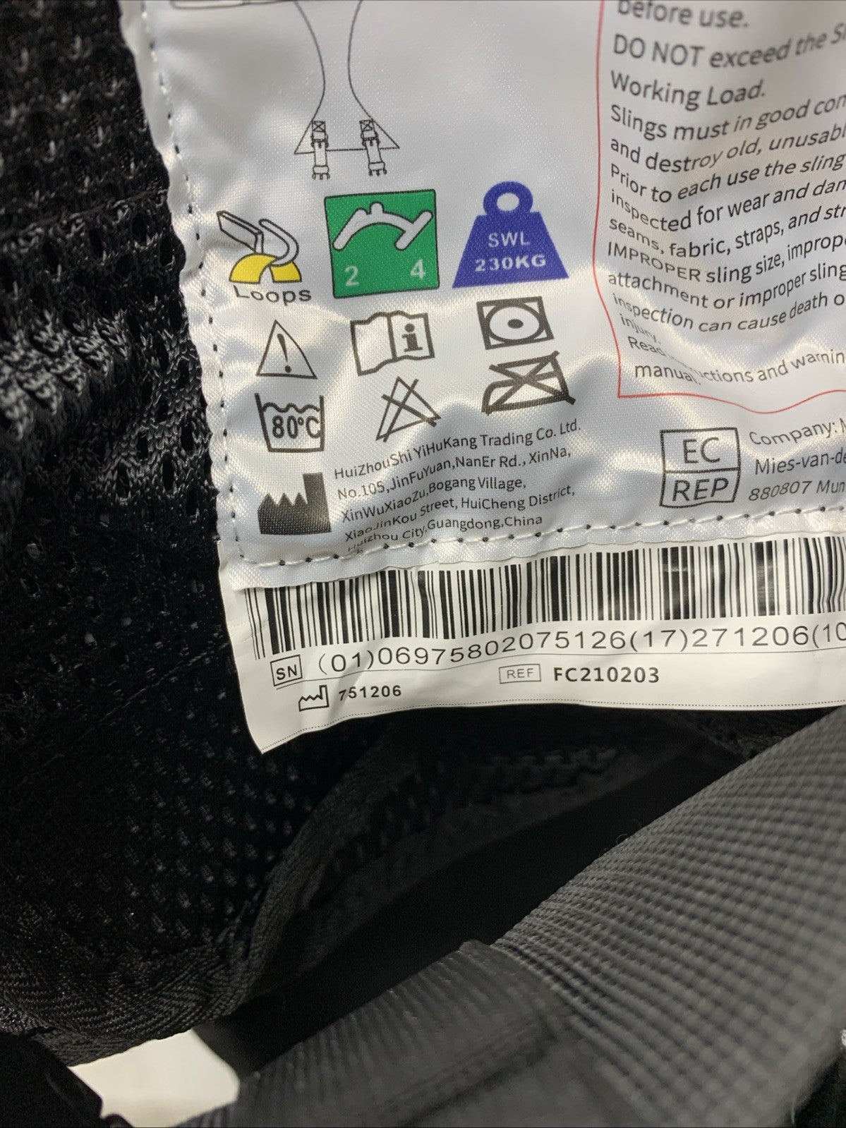 Ehucon Ambulating Patient Lift Walking Sling Size Medium for Support Training