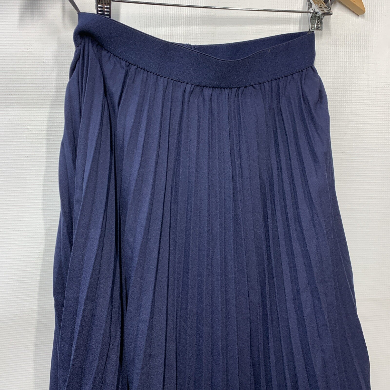 GRACE KARIN Women High Elastic Waist Pleated Chiffon Skirt Blue Small Sleeveless