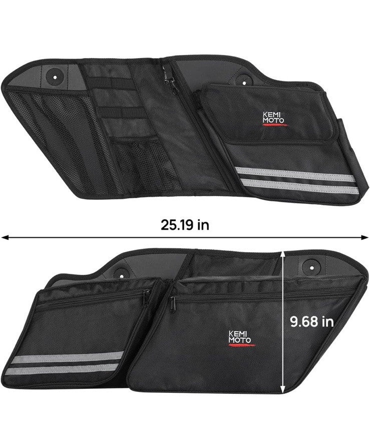 KemiMoto Saddlebag Side Organizers Storage Bag for 2014-2023 Touring - 2 Pack