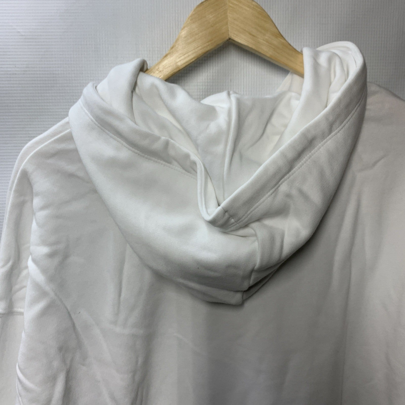 PUMA Womens Classics Hoodie Plus Sizes 1X White Long Sleeve Drawstring Pull-over