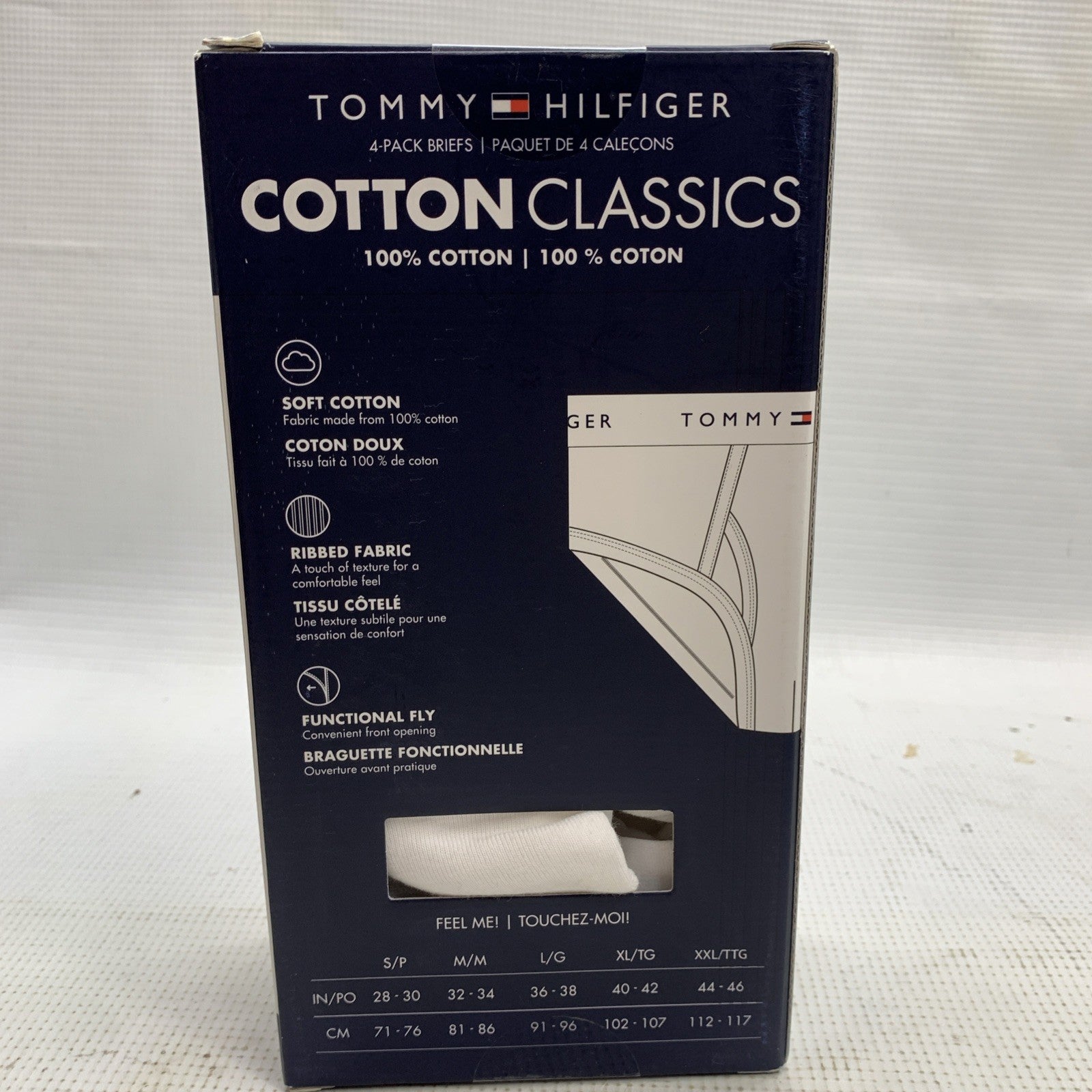 Tommy Hilfiger Men's Brief M 100% Cotton Classic Underwear 09TF001-100 - 4 Pack