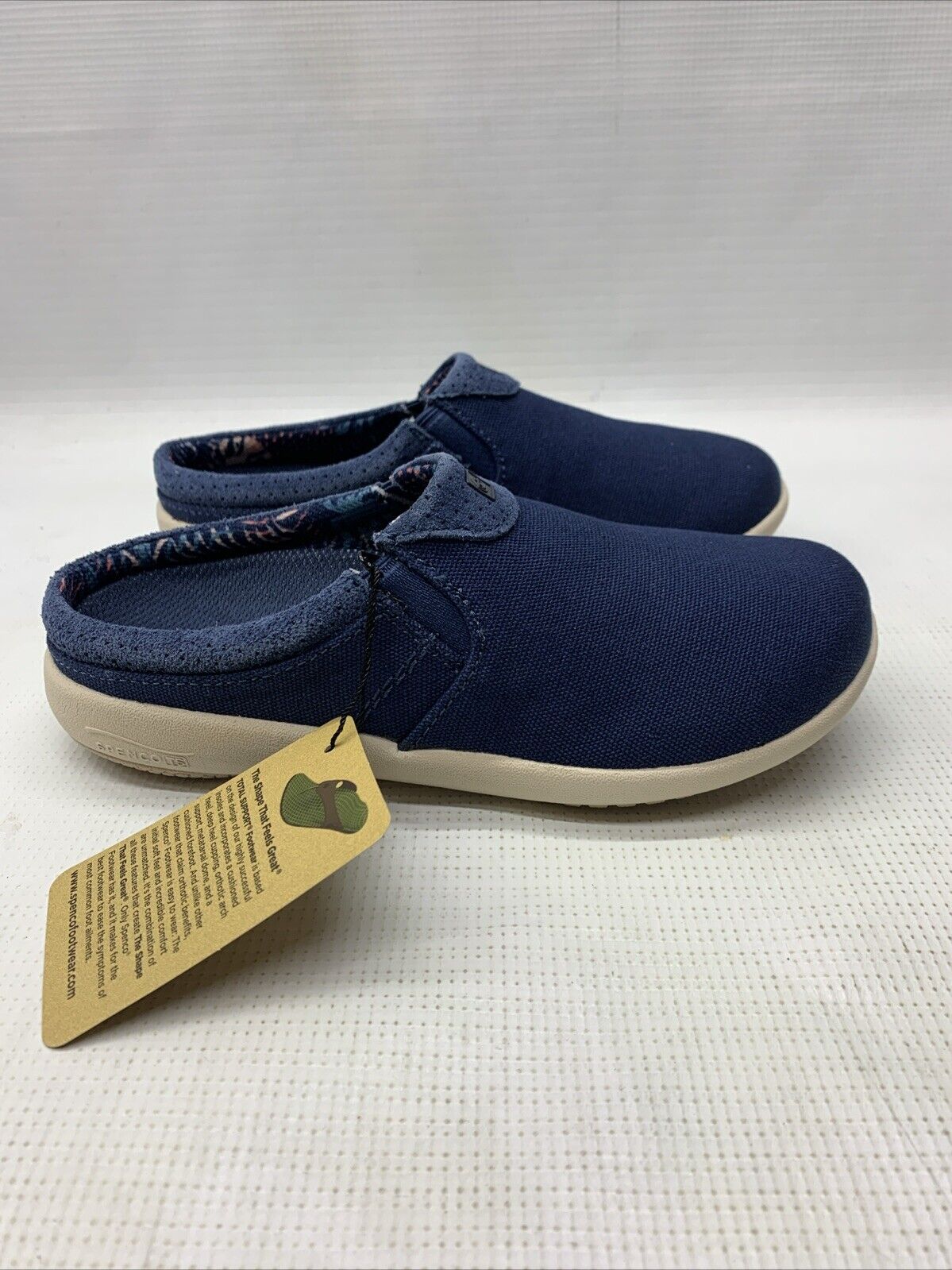 Waco SPENCO St. Maarten Womens Size 5B Perforated Suede Half Loafer Slip-On Blue