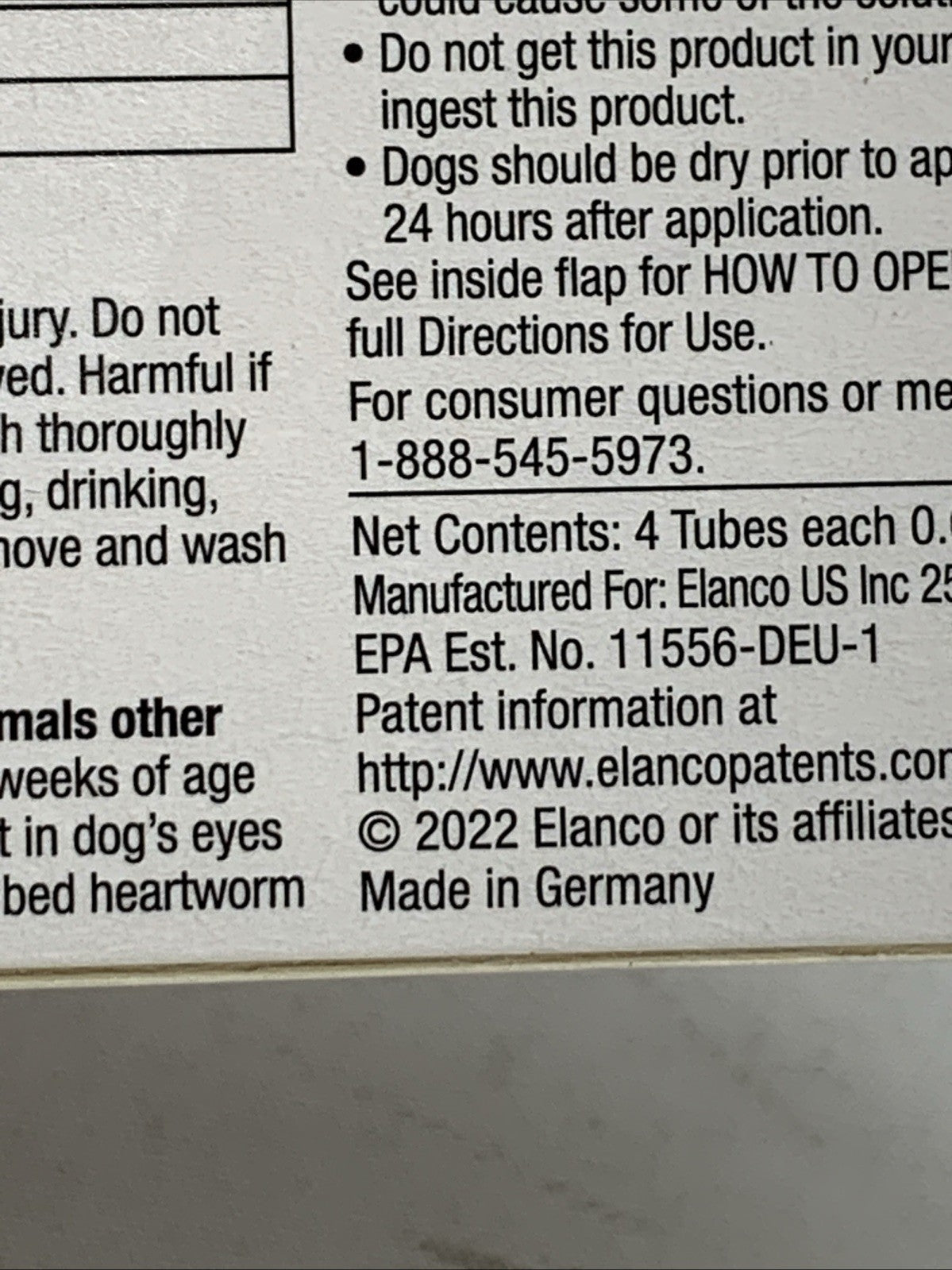 Elanco K9 Advantix II Ticks Treatment for Dog Large Dog 21-55lb 4 Monthly Doses