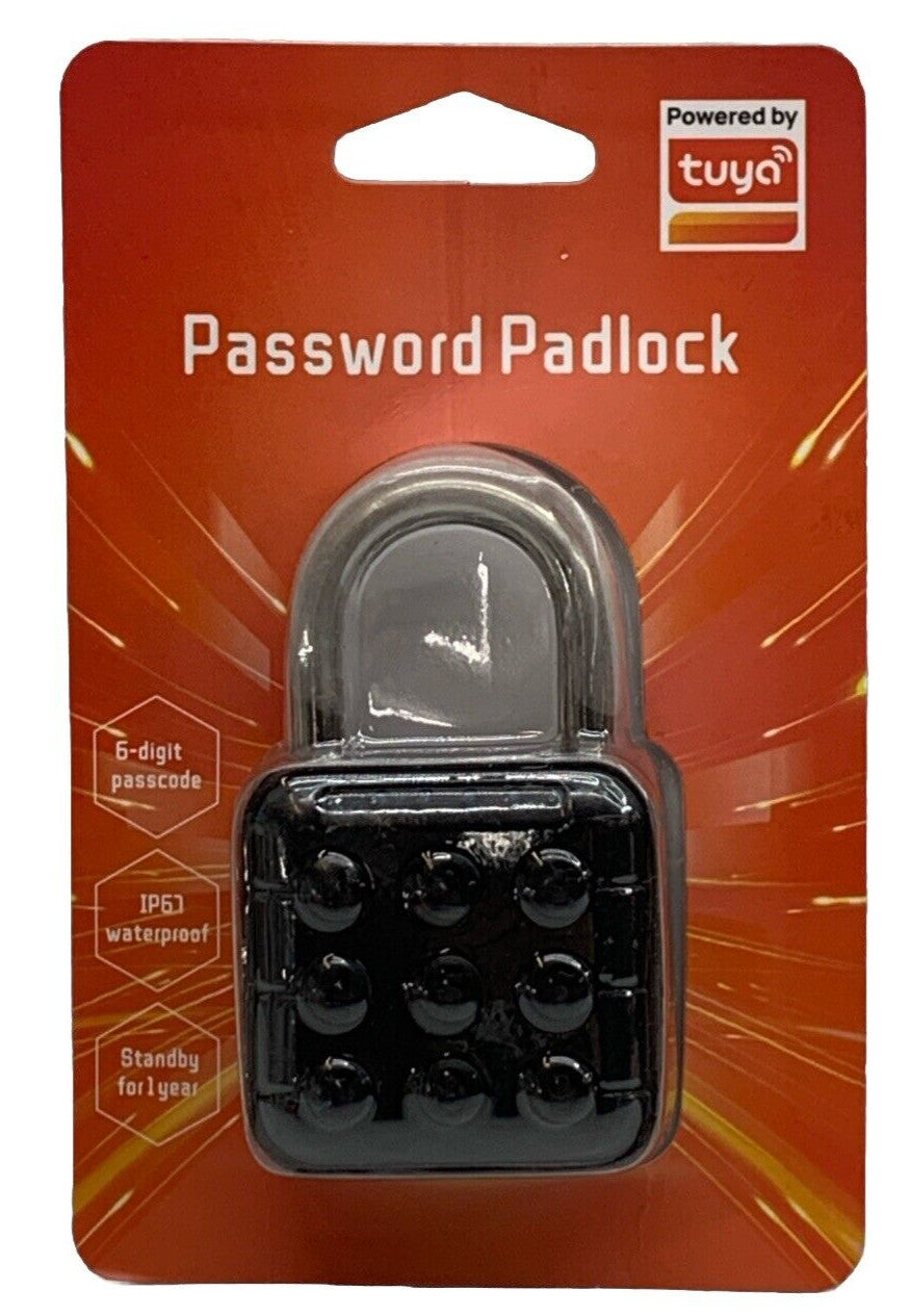 Password Combination Lock Bluetooth Lock Smart Padlock wit TUYA APP Unlock Black