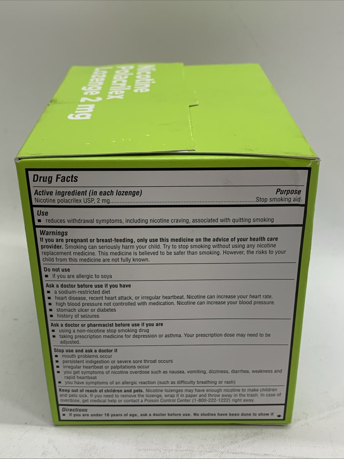 Amazon Basic Care Nicotine Polacrilex 144 Lozenge 2mg each Stop Smoking Aid Mint