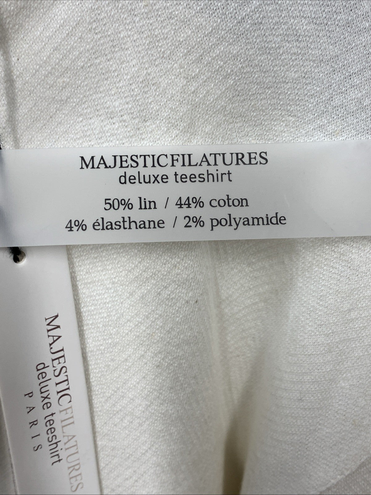 Majestic Filatures Long Sleeve Deluxe Teeshirt Size 1 Lounge Chevron Crew Ivory