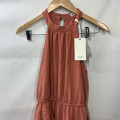 Grace Karin Pink Sleeveless Halter Dress Women's Large, Flowy  Long Ruffle Small