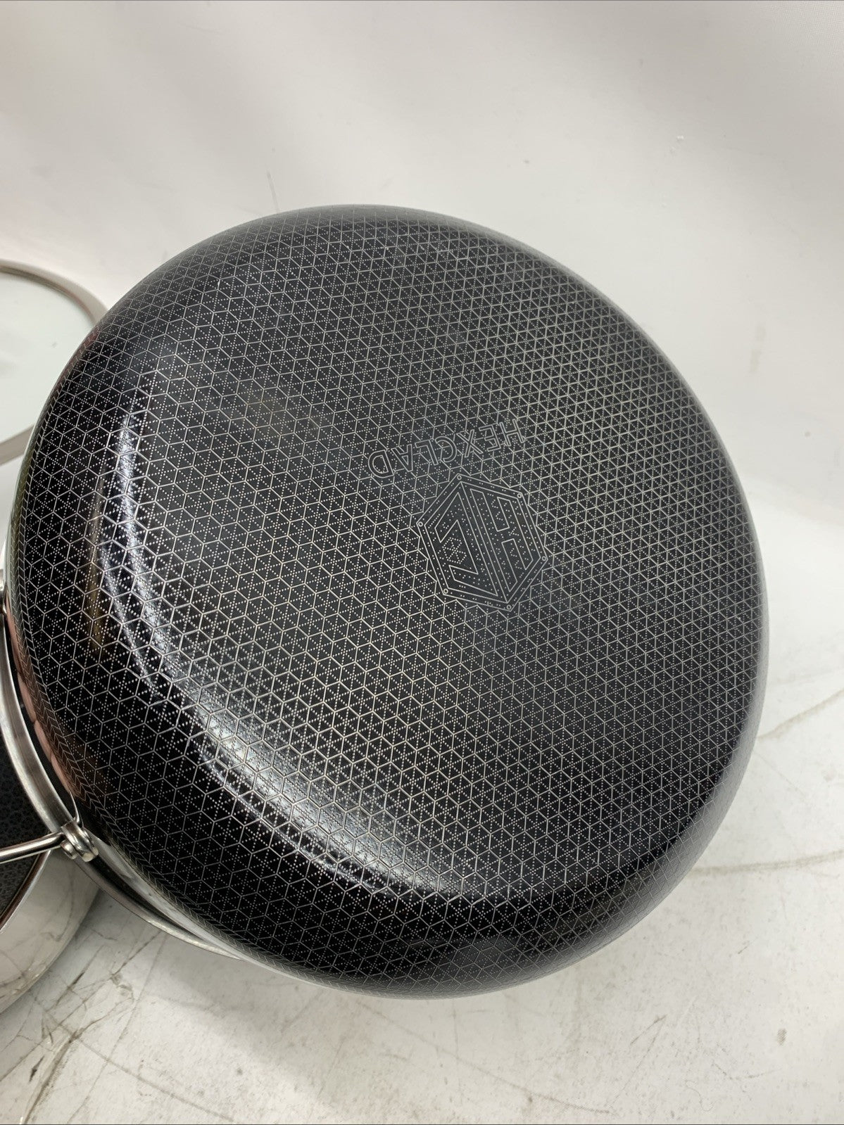 HexClad Hybrid Nonstick 6-Piece Pot Set 8, 3 & 2 Qt Pots with Cover Lids - USED