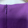 GRACE KARIN Cocktail Party Dress Sleeveless Ruched Size Large Purple Front Drape