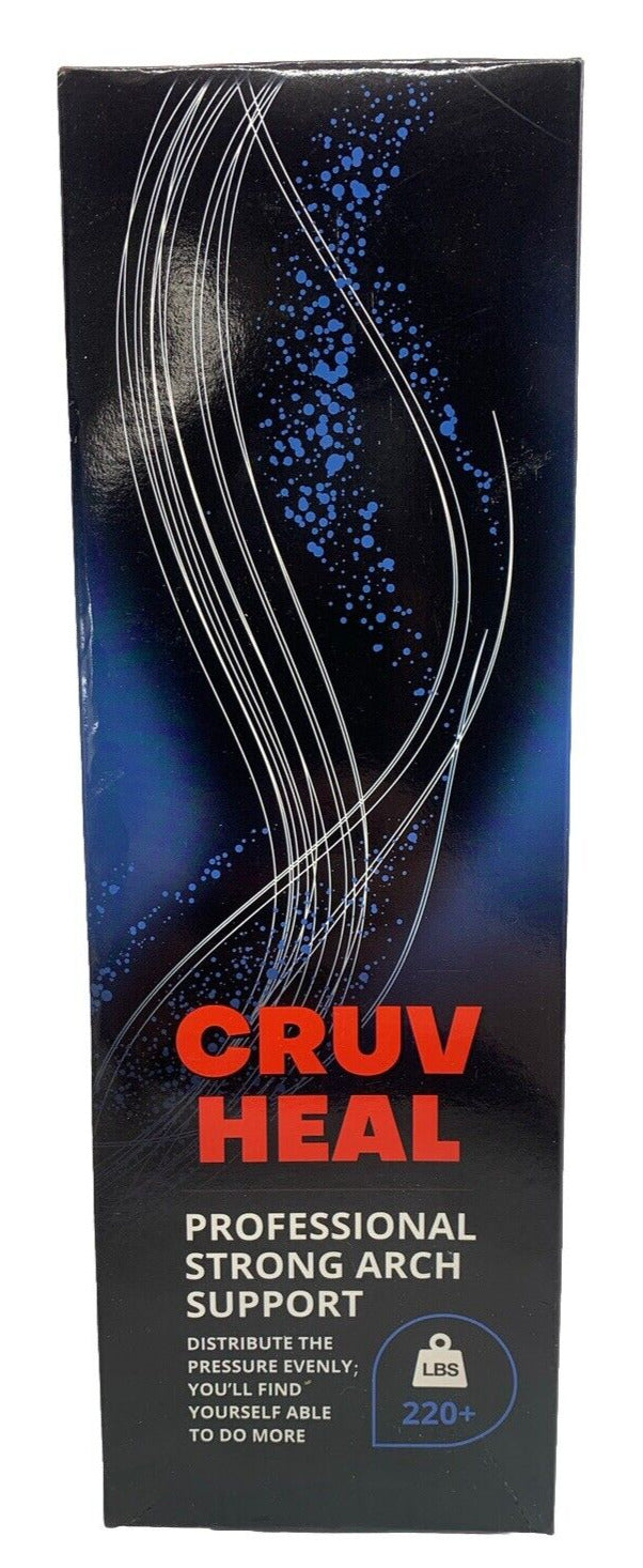 Cruv Heal Arch Support Work Orthotic Insoles Anti Fatigue Size XL 220+ Lbs  Blue