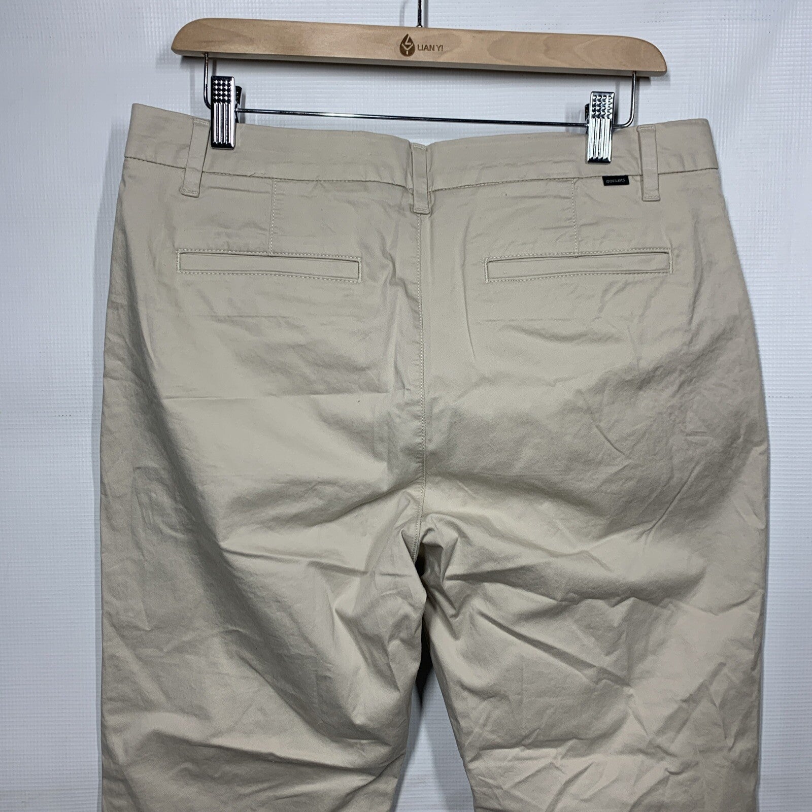 Dockers Weekend Chino Mid Rise Slim Ankle Cotton Khaki Pants Size 31 Long Jean