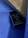 Van Heusen Dress Shirt Mens Flex Collar Regular Fit Blue Size 2XL 18-18.5 34/35