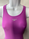Speedo Solid Racerback One Piece Swimsuit Girls Size 10 Purple Swimwear Pull On