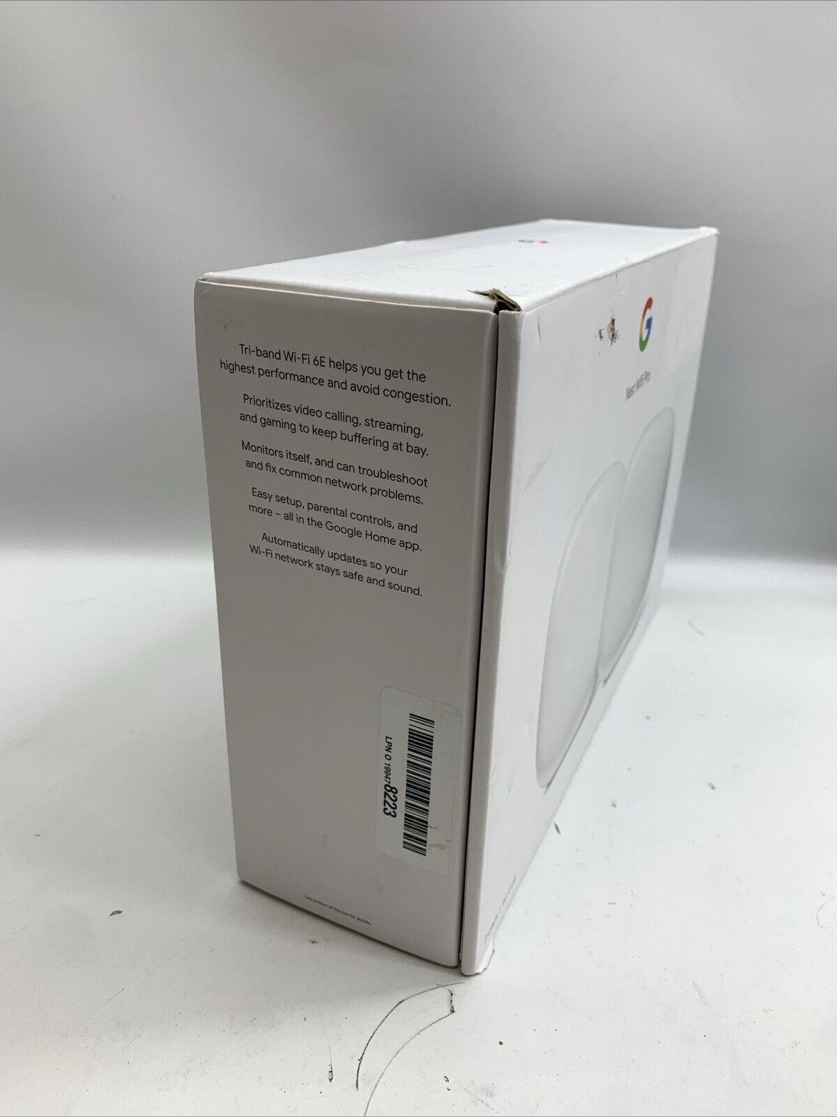 Google Nest Wifi Pro Wi-Fi 6E Router Mesh System Snow White GA03689-US (2-Pack)