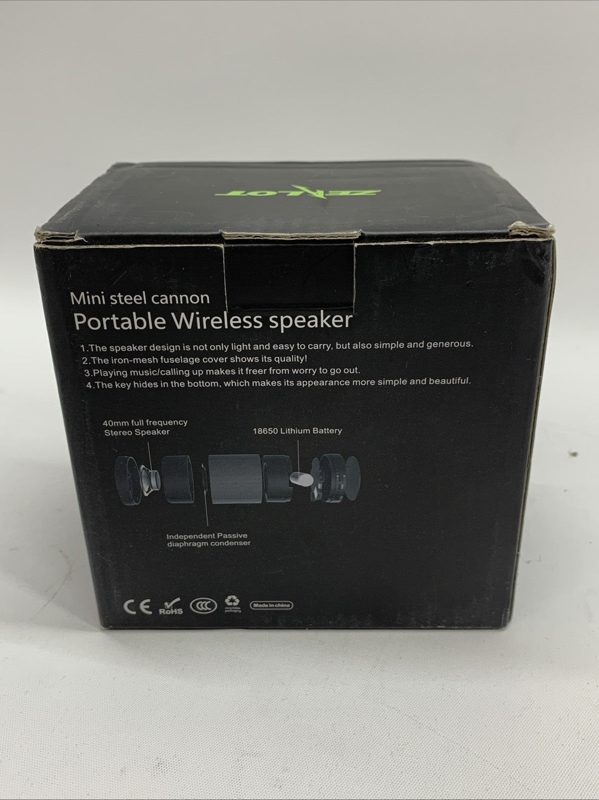 ZEALOT S5 Bluetooth Speaker – Super Bass, USB/TF/AUX, Mic, 10h Playtime Black