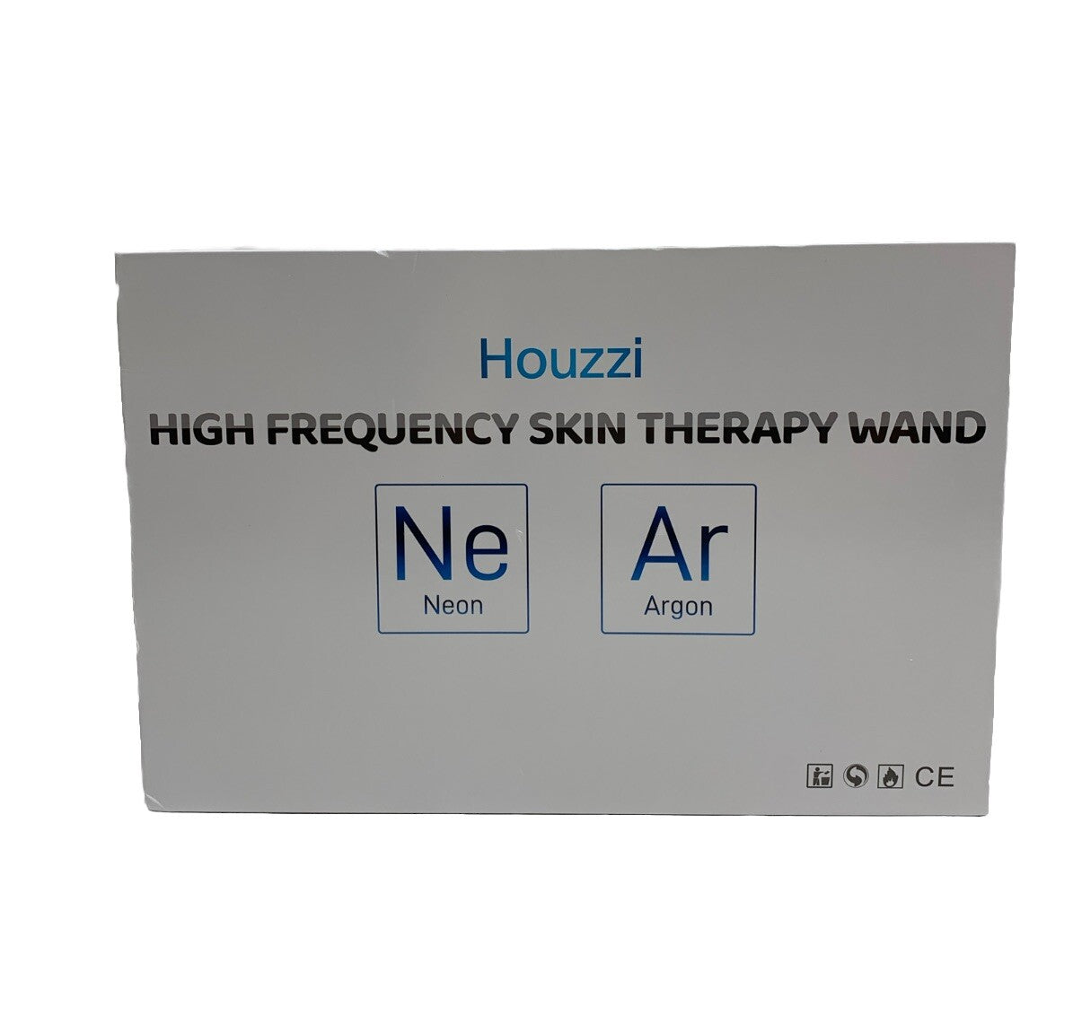 Houzzi High Frequency Skin Therapy Wand 4PC Neon ARgon Facial Device Skin Care