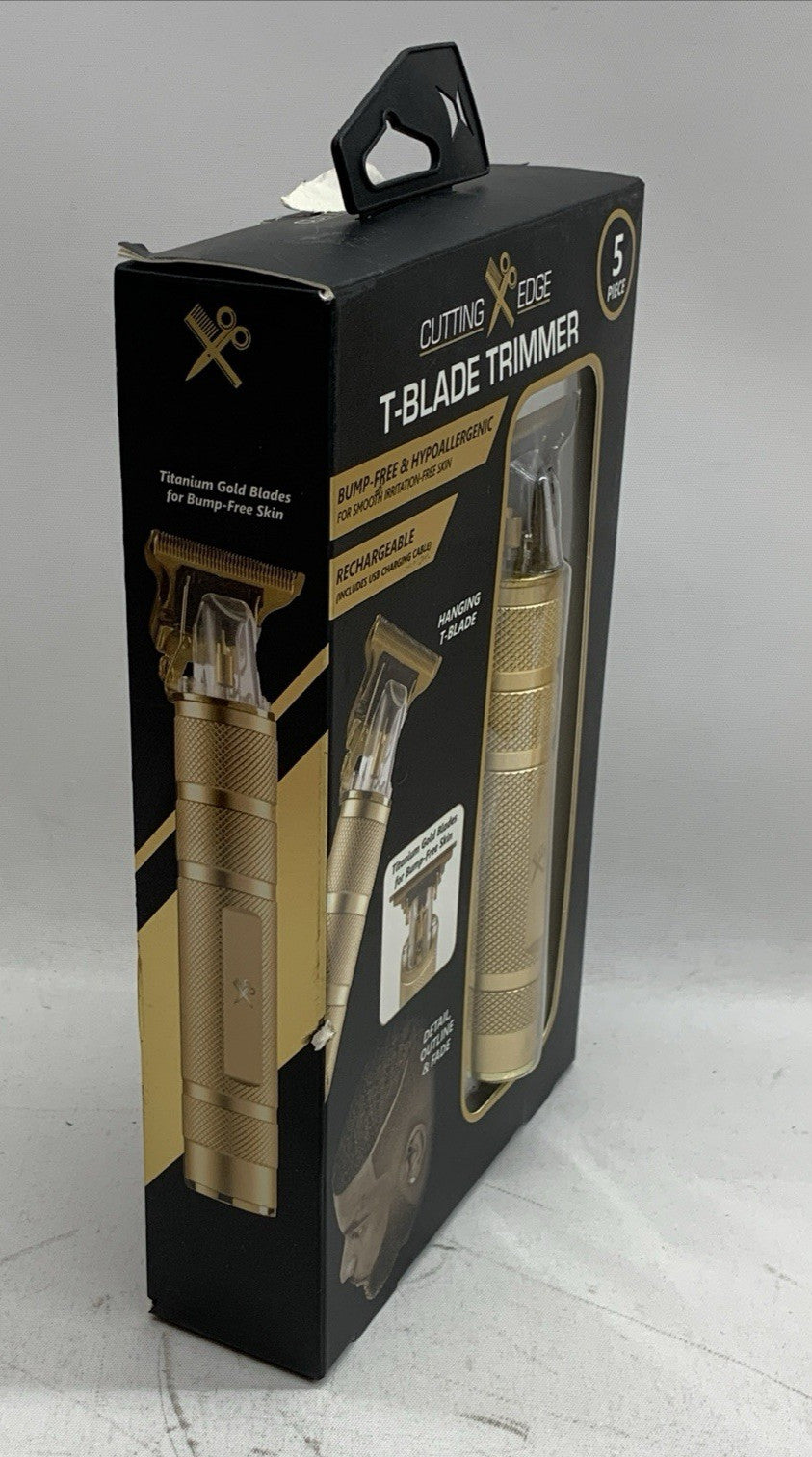 Cutting Edge Men's T-Blade Hair & Beard Trimmer Rechargeable Shaver Bump-Free