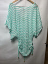 LULI FAMA Miami Chevron print Cabana V-neck Swimsuit Cover-up Beach Size Small