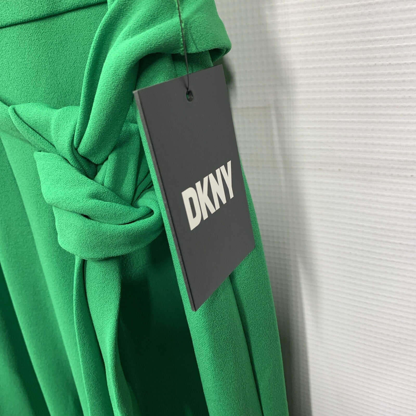 DKNY Womens Navy Flutter Sleeve Keyhole Neck Cropped Jumpsuit Green Size 2P