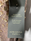 Adrianna Papell Womens One Shoulder Beaded Dress Party Cocktail Size 14 Stone