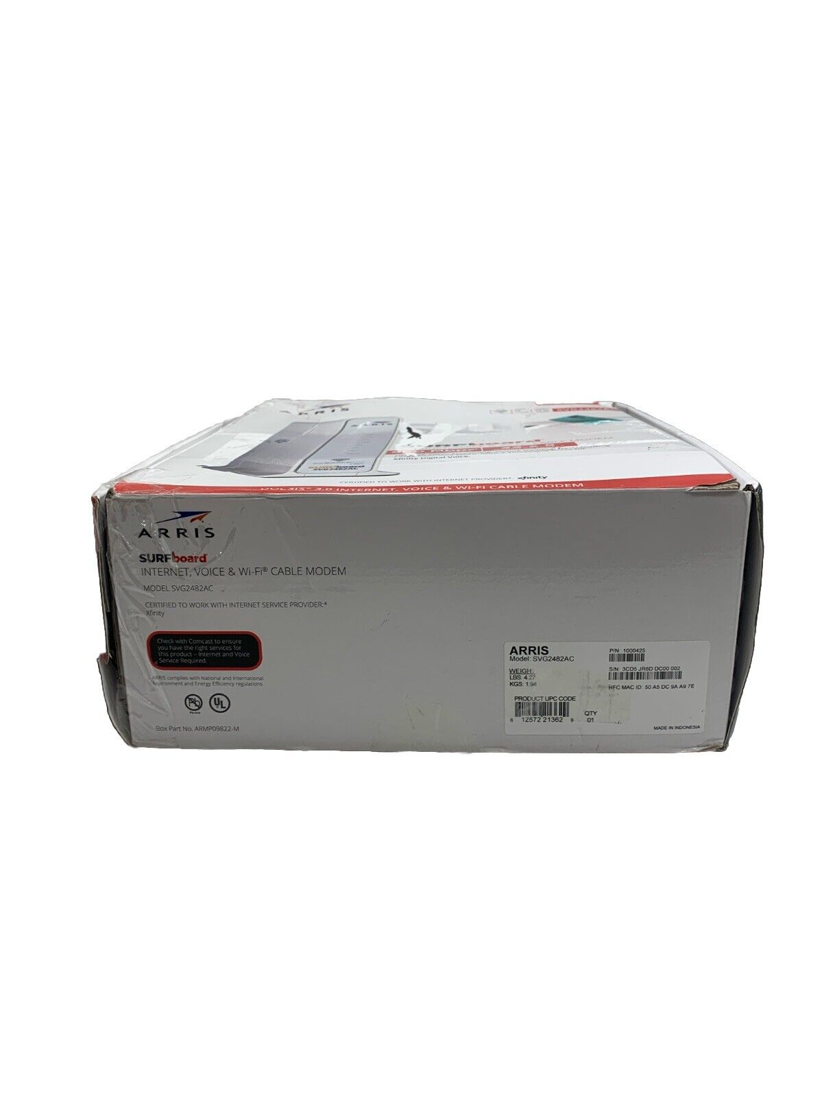 ARRIS Surfboard (24x8) DOCSIS 3.0 Cable Modem (SVG2482AC) HD & 4K Video Streamin