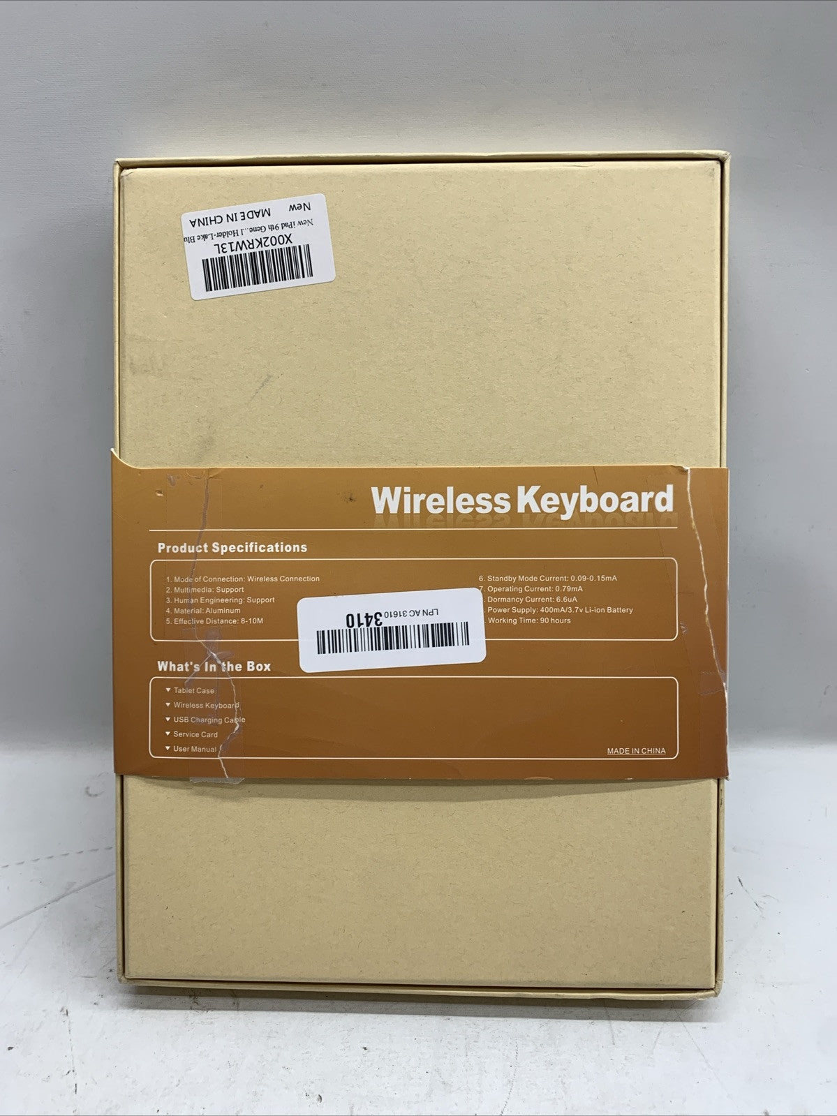 Tablet Keyboard Case for iPad 9th/8th/7th Generation 10.2inch with S Pen Holder