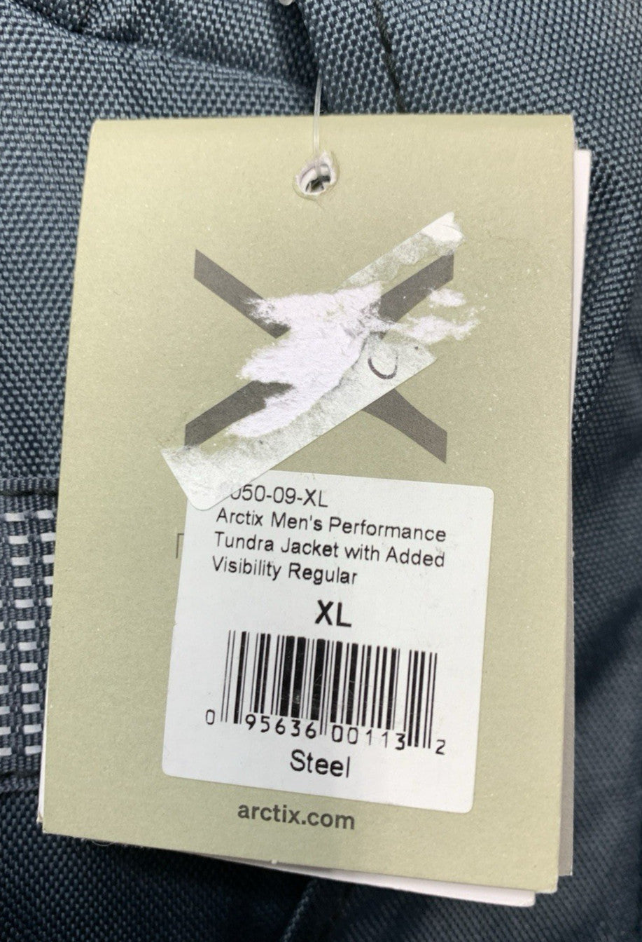 Arctix Men's Performance Tundra Jacket With Added Visibility Size XL, Steel