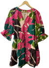 Velvet by Graham & Spencer Women's Tracy Printed Silk Cotton Voile Dress Size S