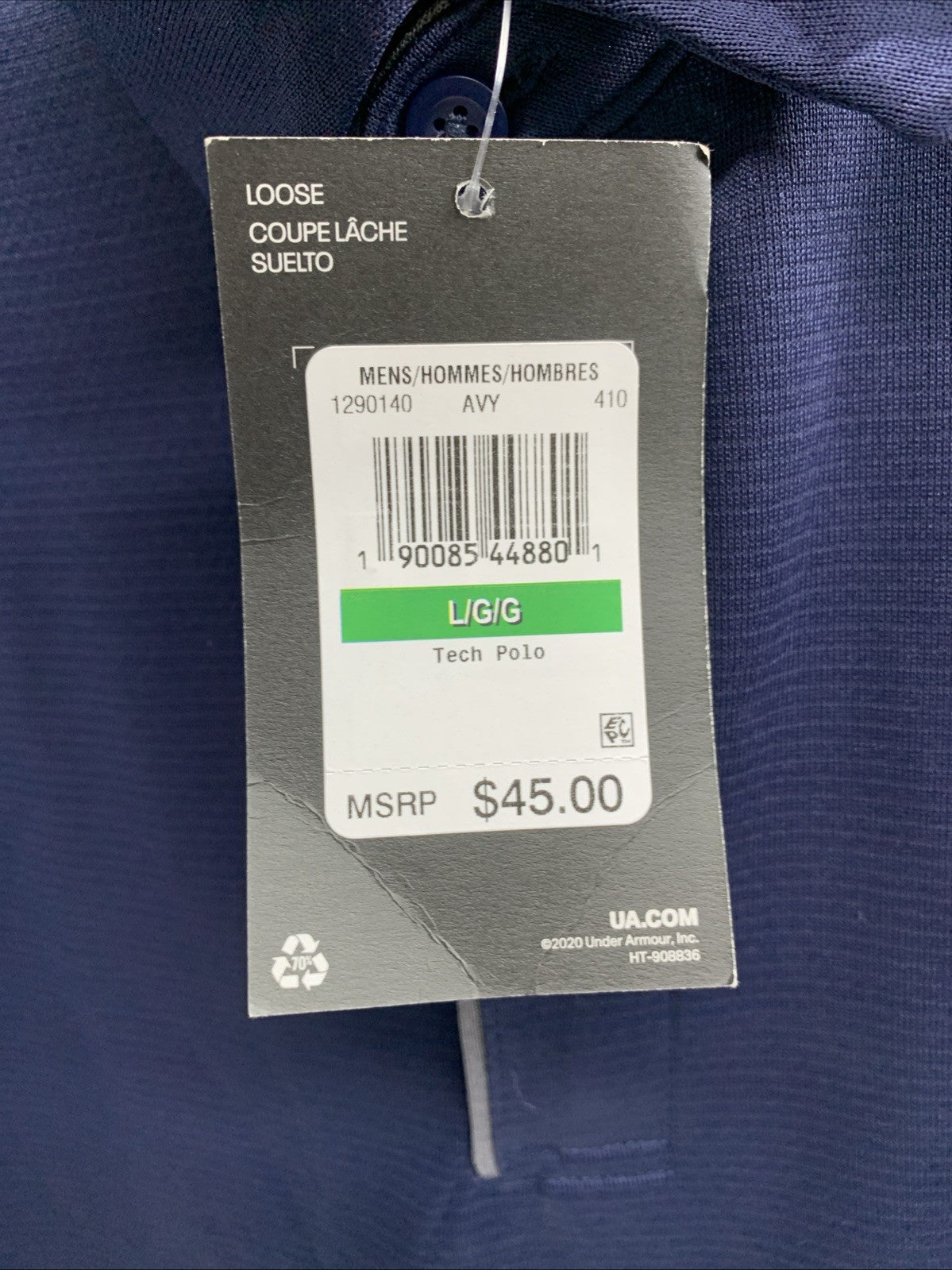 Man's Shirts & Tops Under Armour Golf Tech Polo Large 1290140 Short Sleeve Loose