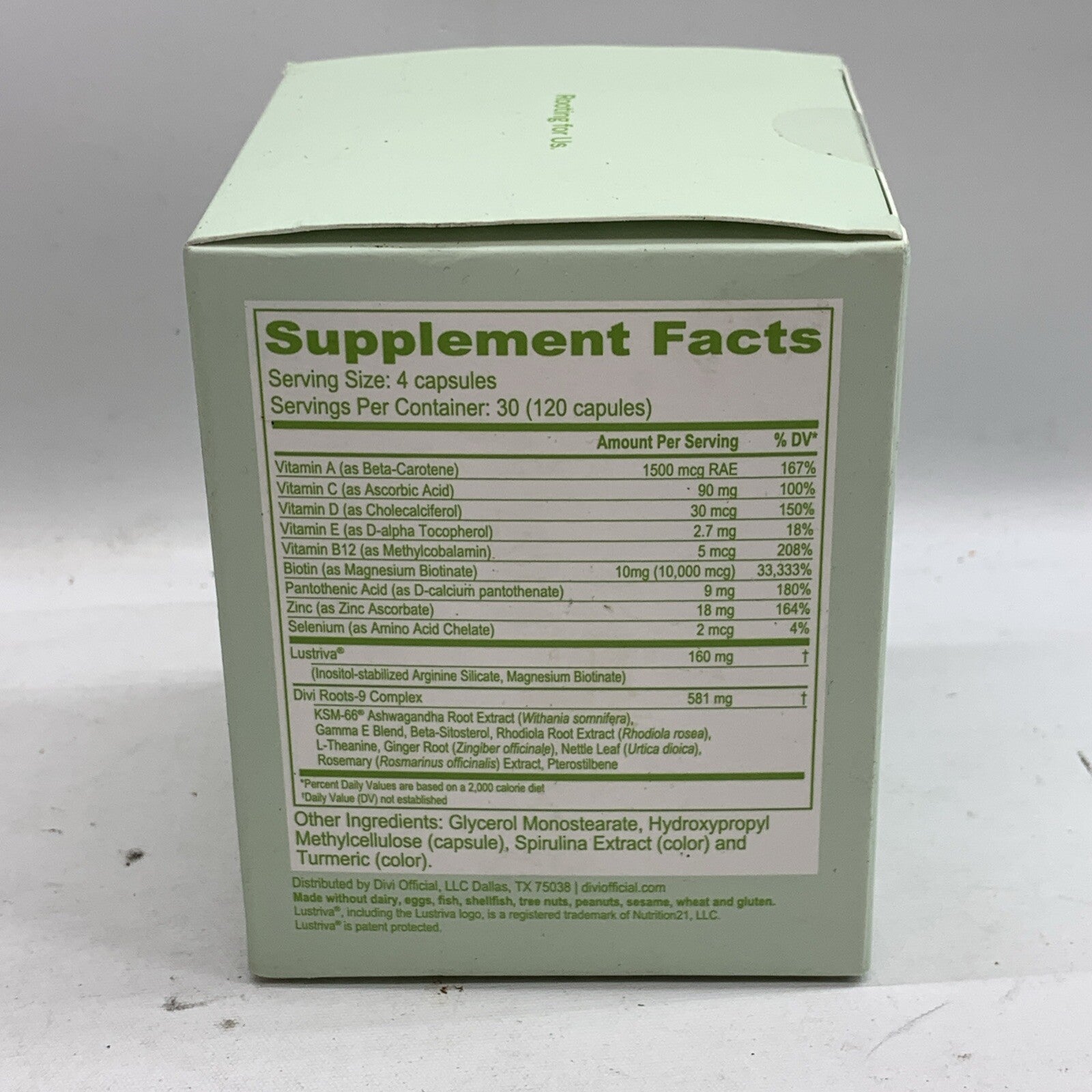 Divi Hair Growth Supplement for Men and Women 120 capsules