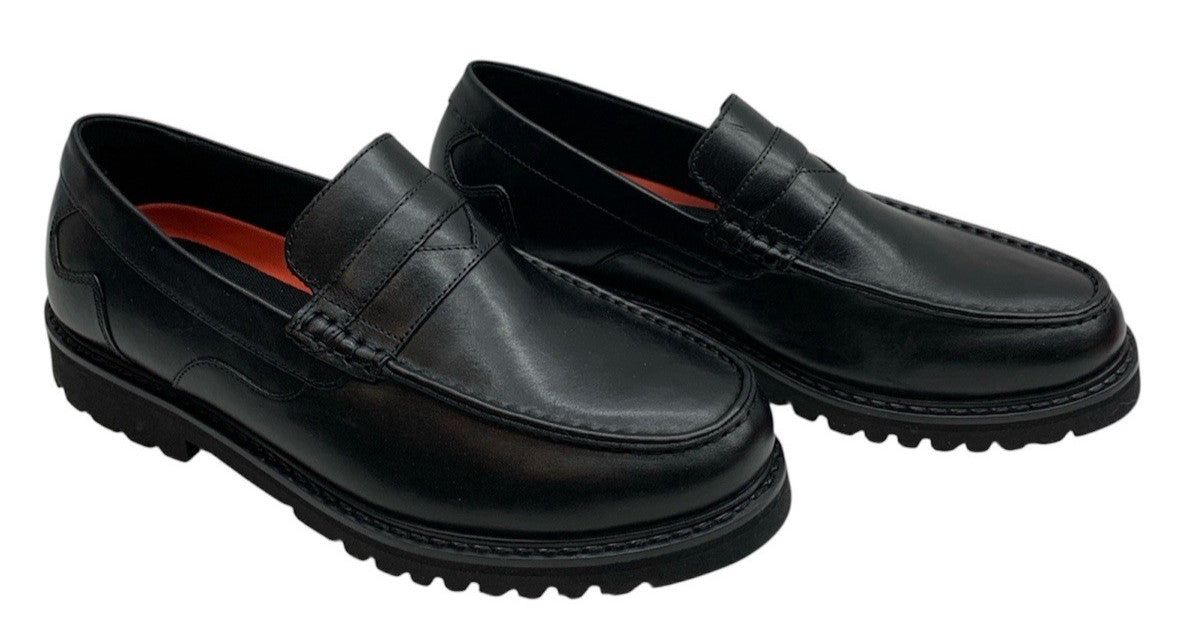 Rockport Maverick Penny Mens Black Wide Loafers & Slip Ons Penny Shoes Size 9w