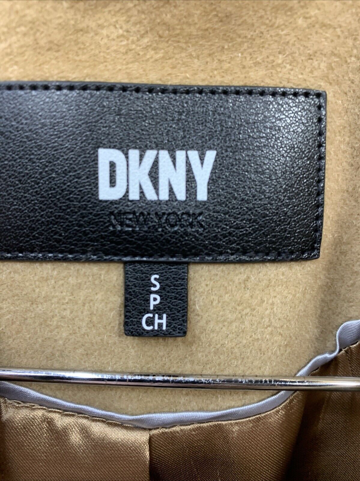 DKNY Women's Nothched Collar Wool Walker Trench Coat Size S Long Sleeve DL2MW491
