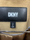 DKNY Women's Nothched Collar Wool Walker Trench Coat Size S Long Sleeve DL2MW491