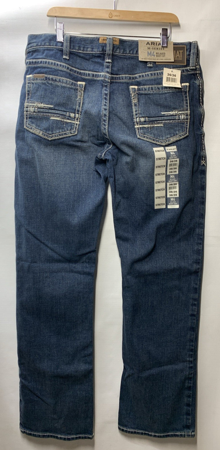 Ariat Mens M4 Adkins Turnout Relaxed Boot Cut Jeans Size 36/36 10021767 M-series