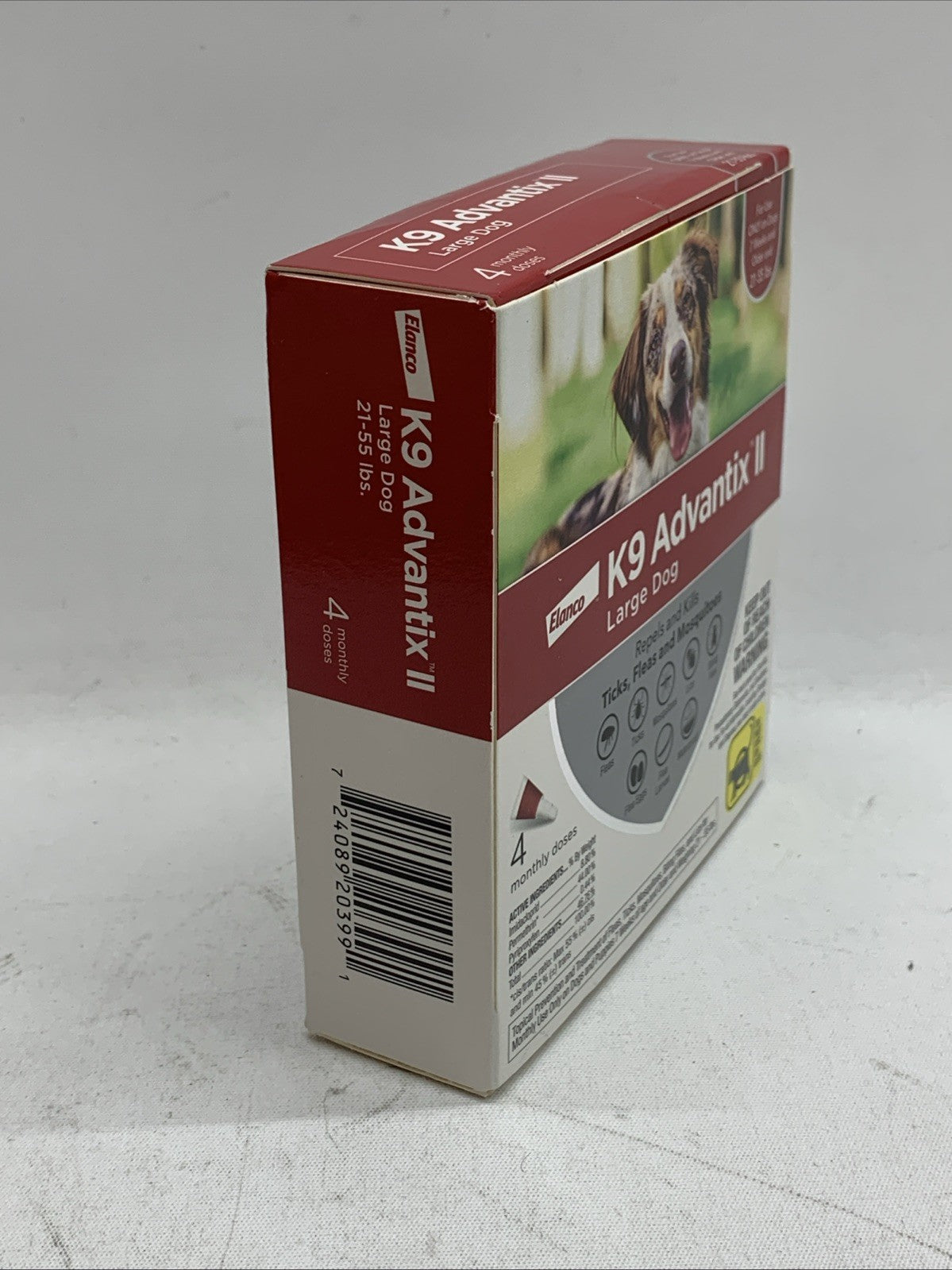 Elanco K9 Advantix II Ticks Treatment for Dog Large Dog 21-55lb 4 Monthly Doses