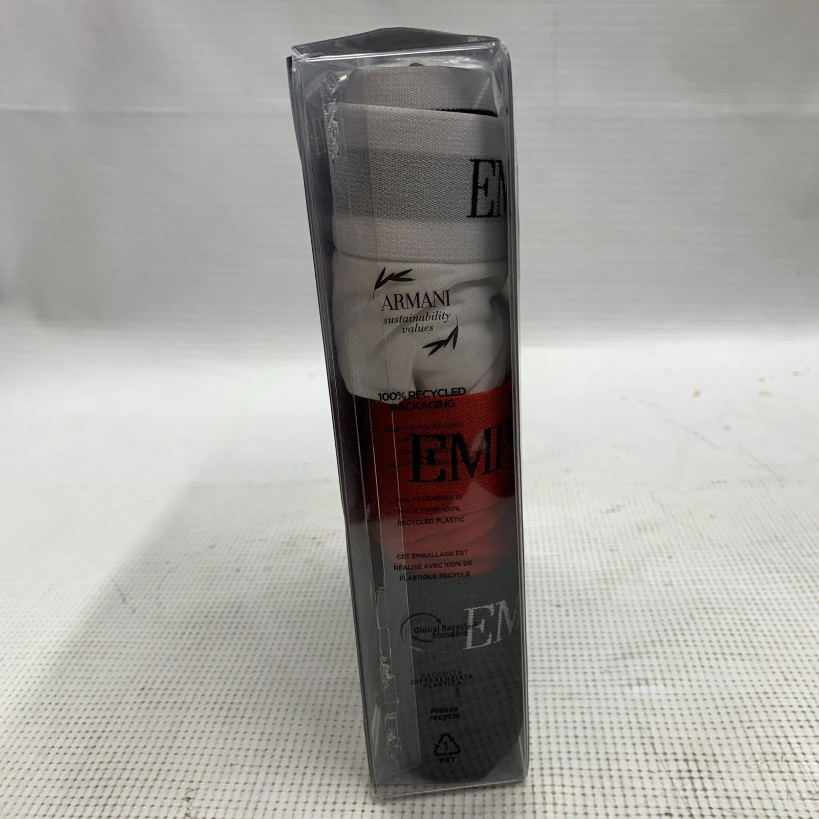 EMPORIO ARMANI Brief Pure Cotton White Red Black Size XL Underwear - 3 Pack