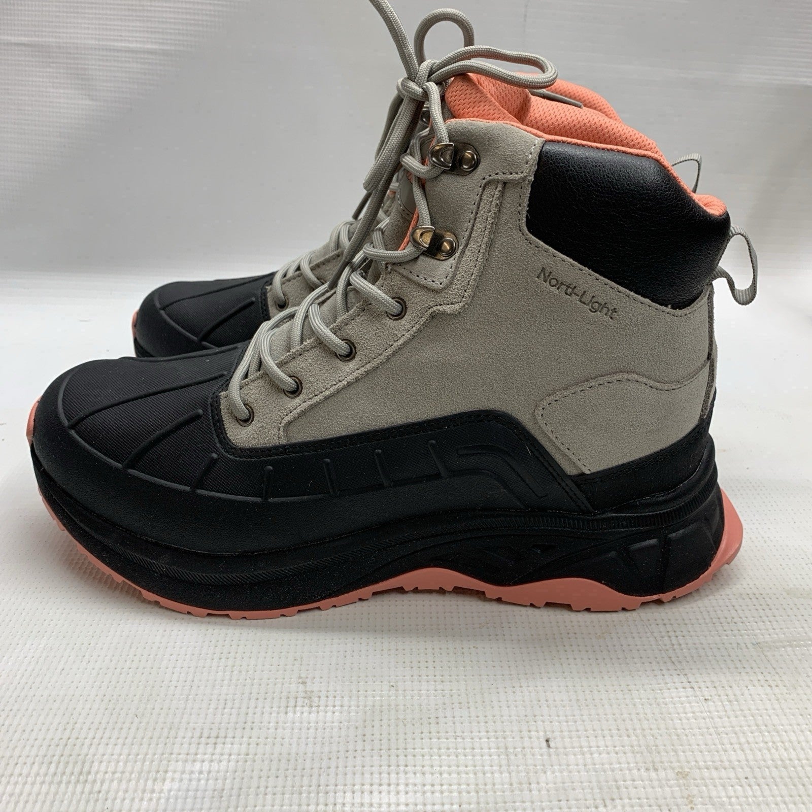 Women's Waterproof Hiking Boots Lightweight Outdoor Size  11 Grey/Black Lace-up
