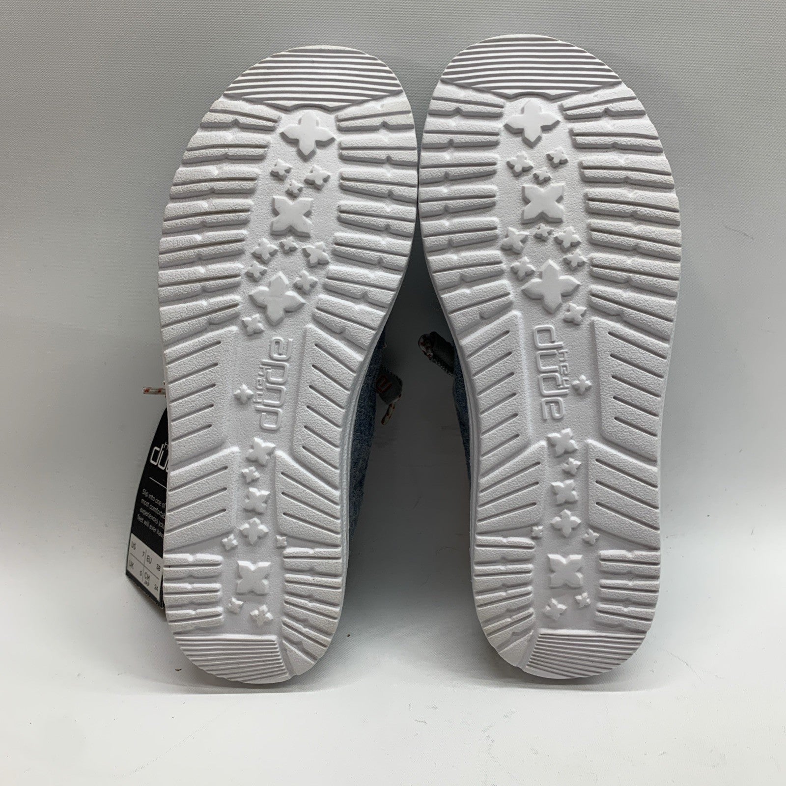 Hey Dude Wendy Chambray Braid Indigo US Womens Size 7 Rounded Toe Slip-on Loafer