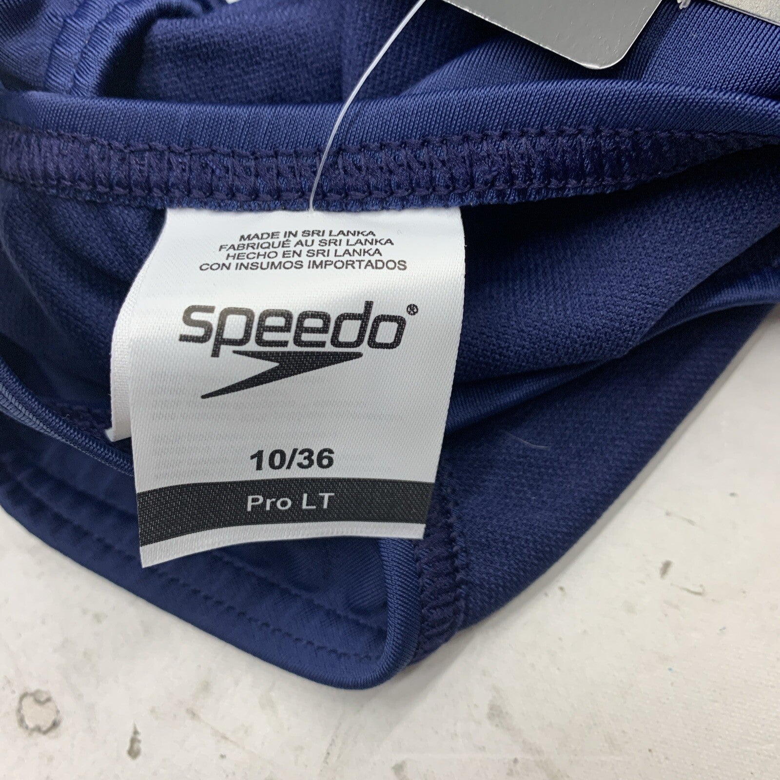 Speedo Pro LT Swimsuit Navy Blue Women's Size 10/36 One-Piece Racerback Bathing